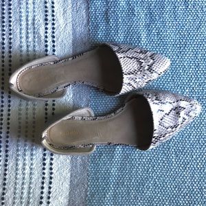 Snakeskin D’Orsay Flats